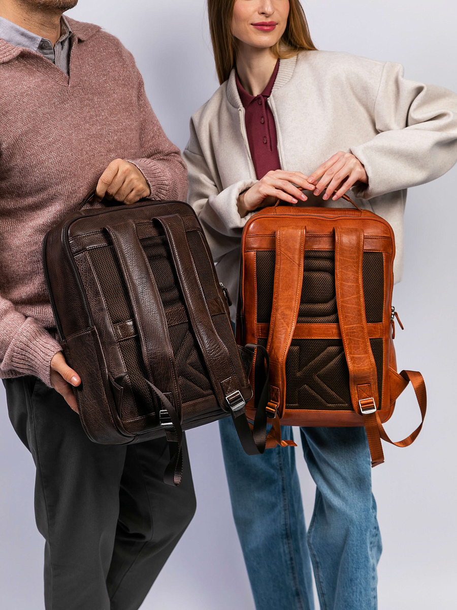 Рюкзак Dr. Koffer из натуральной кожи коричневый