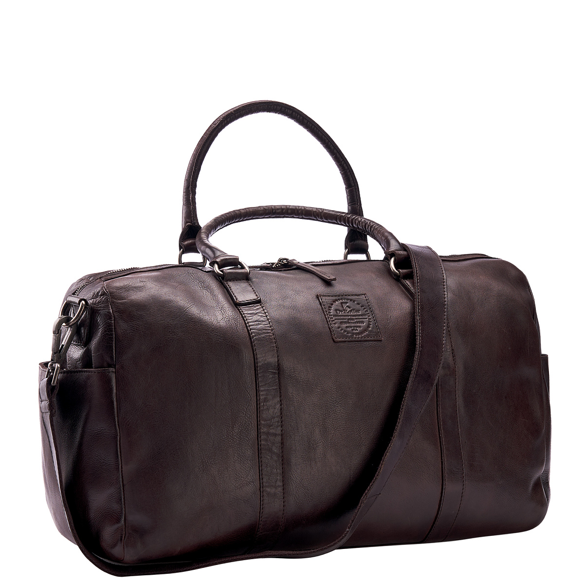 Сумка дорожная Dr.Koffer из натуральной кожи коричневая