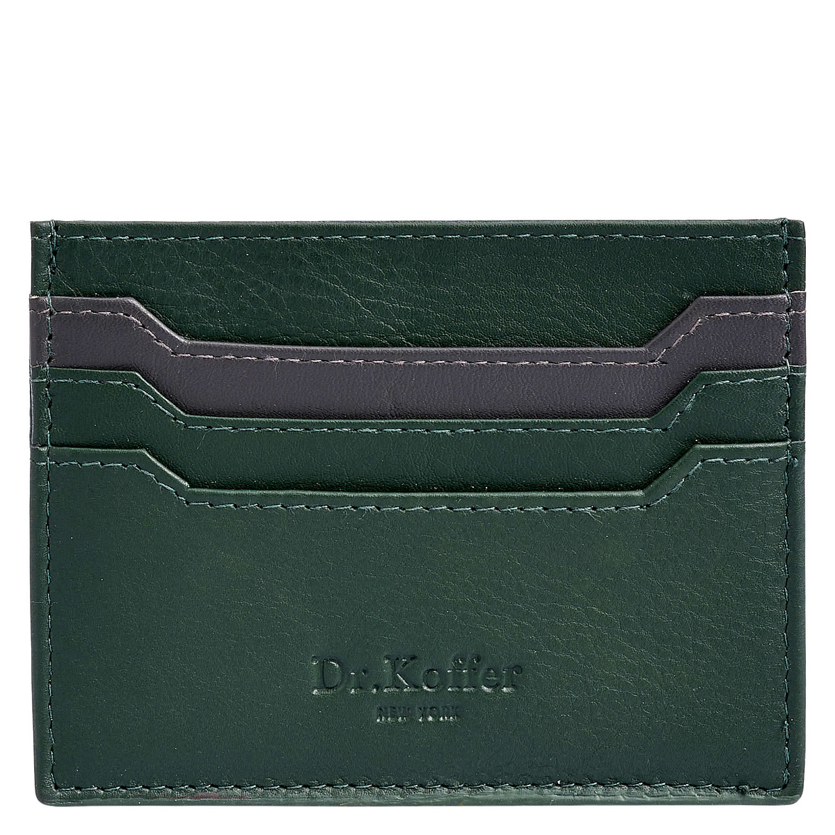 Кредитница Dr.Koffer из натуральной кожи зеленая