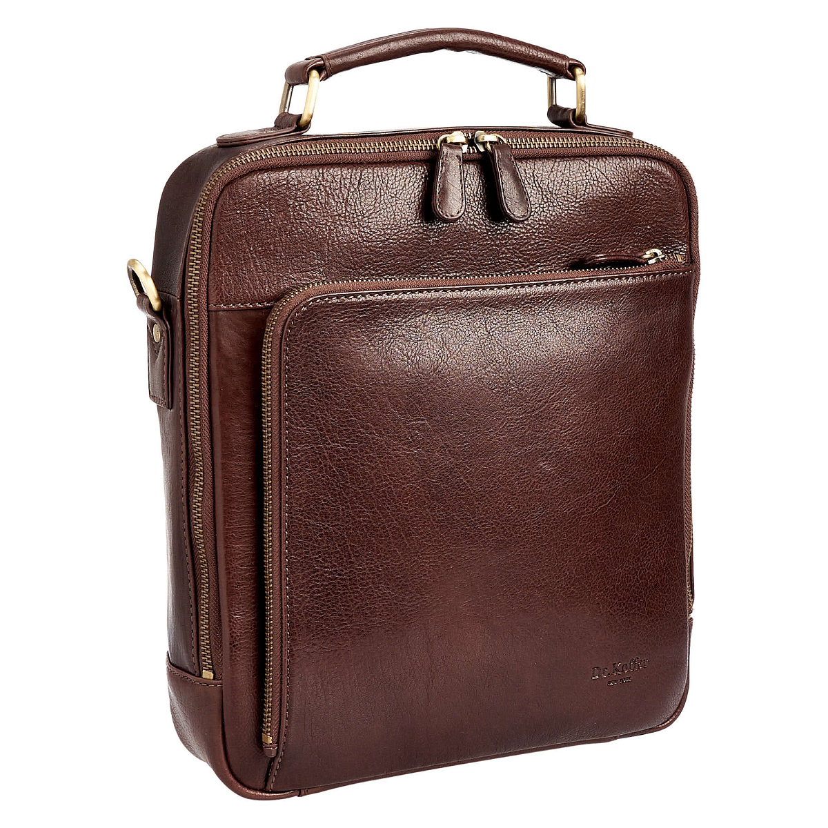 Сумка через плечо Dr.Koffer из натуральной кожи коричневая