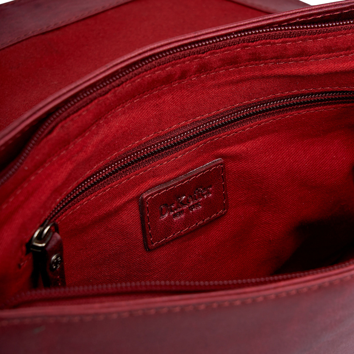 Женская сумка Dr. Koffer из натуральной кожи бордовая