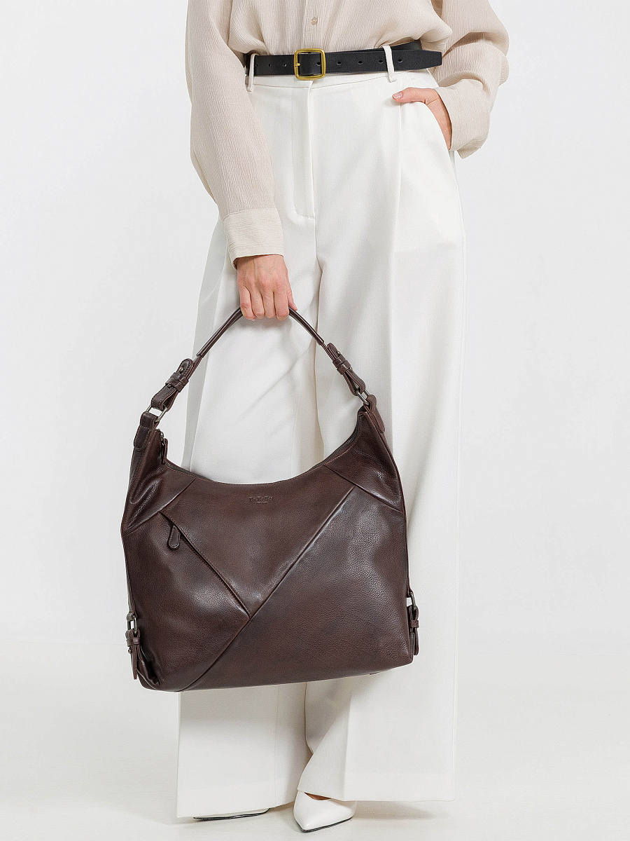 Женская сумка Dr.Koffer из натуральной кожи коричневая