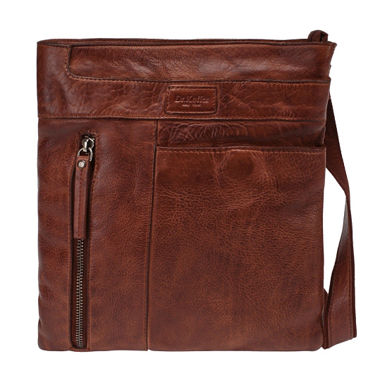 Сумка через плечо Dr.Koffer из натуральной кожи коричневая