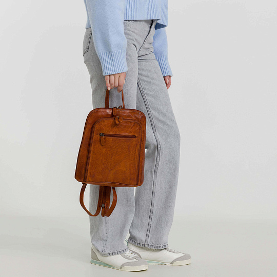 Рюкзак Dr.Koffer из натуральной кожи коричневый