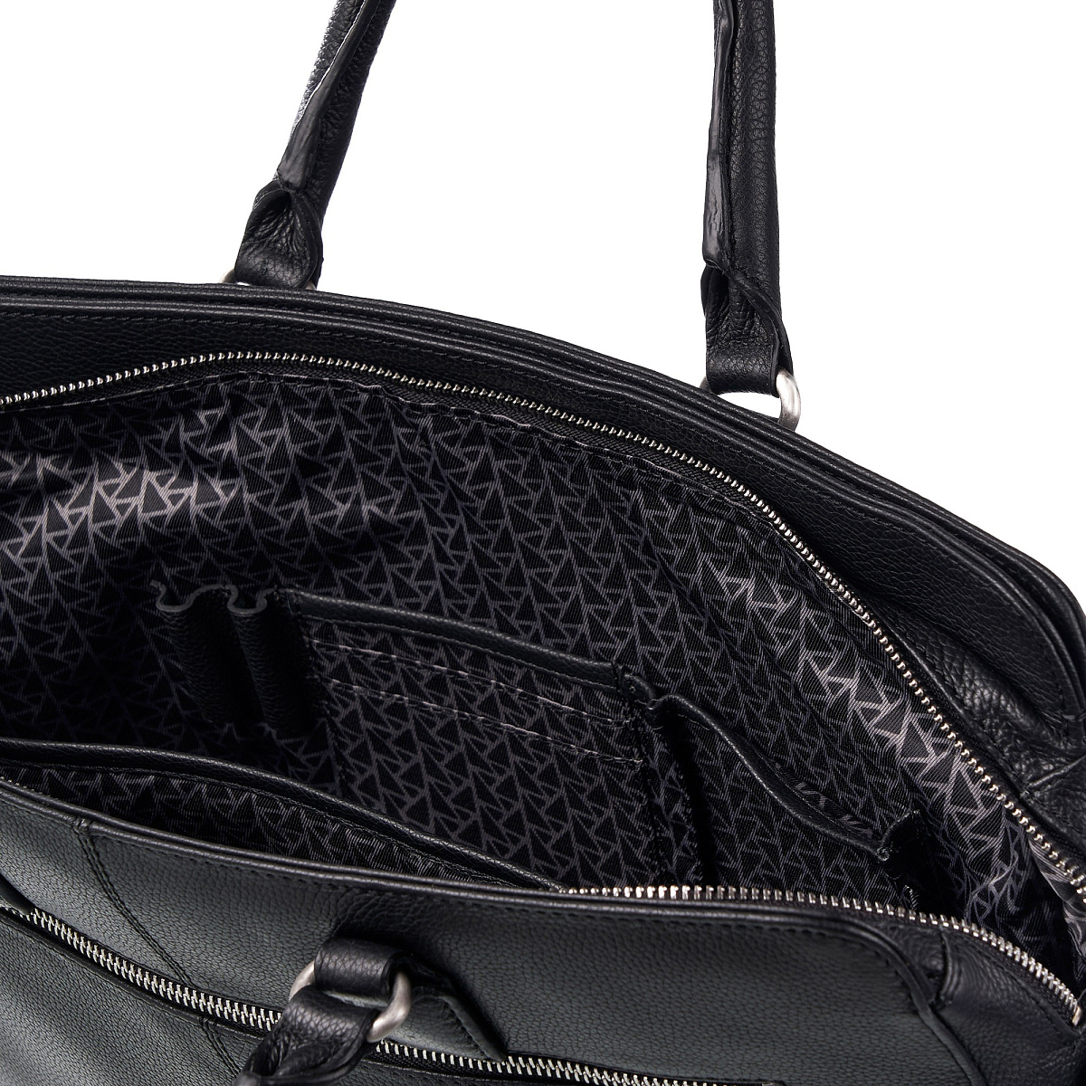 Деловая сумка Dr.Koffer из натуральной кожи черная