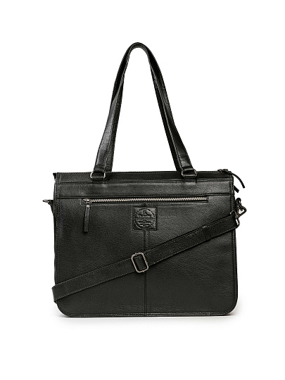 Женская сумка Dr.Koffer из натуральной кожи черная