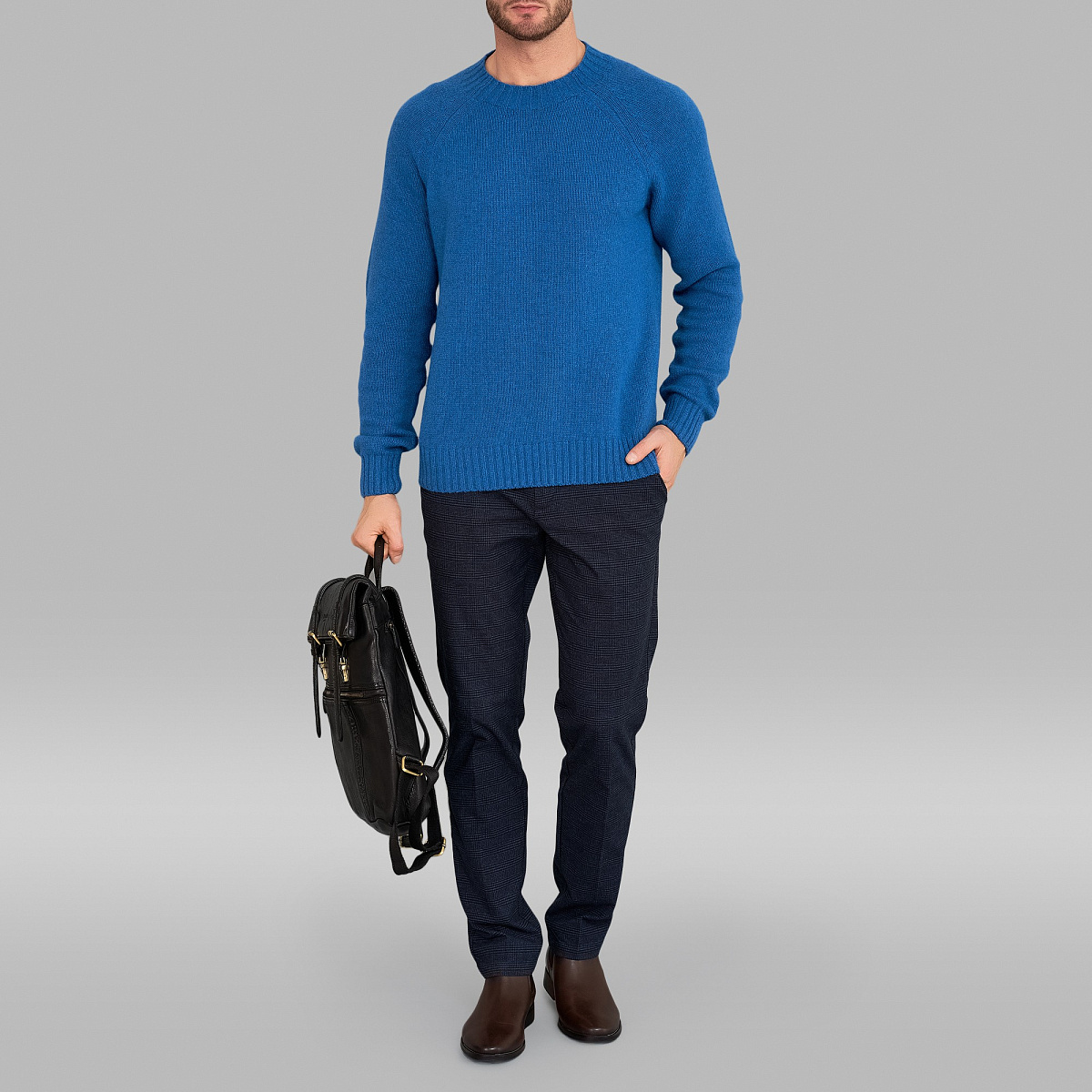 Рюкзак Dr.Koffer из натуральной кожи черный