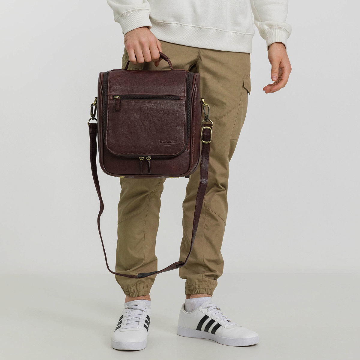 Бьюти-кейс несессер Dr. Koffer из натуральной кожи коричневый