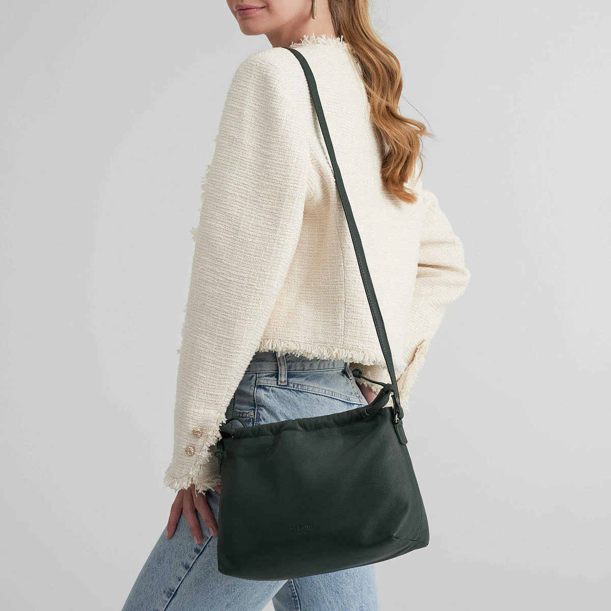 Женская сумка Dr.Koffer из натуральной кожи зеленая