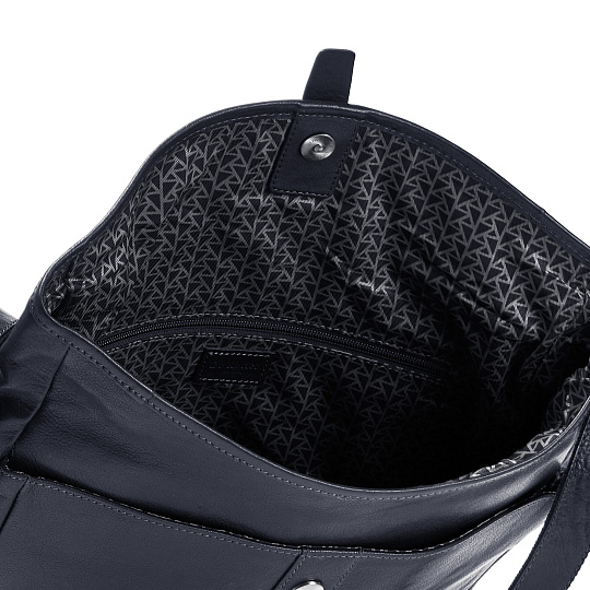 Сумка через плечо Dr.Koffer из натуральной кожи синяя