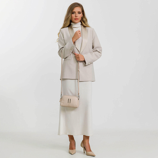 Женская сумка Dr. Koffer из натуральной кожи бежевая