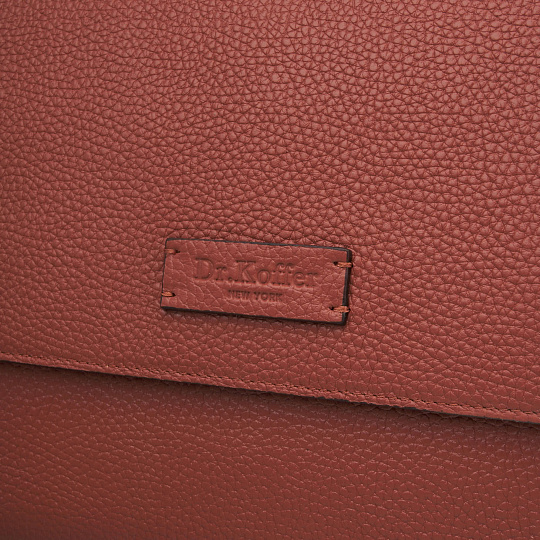 Женская сумка  Dr. Koffer из натуральной кожи оранжевая