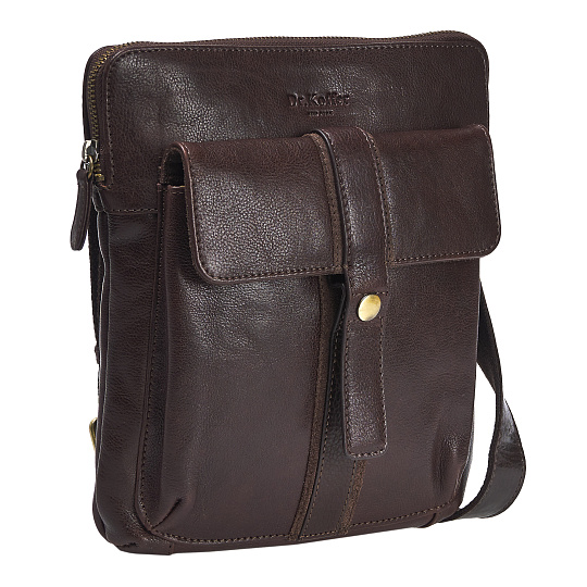 Сумка через плечо Dr.Koffer из натуральной кожи коричневая