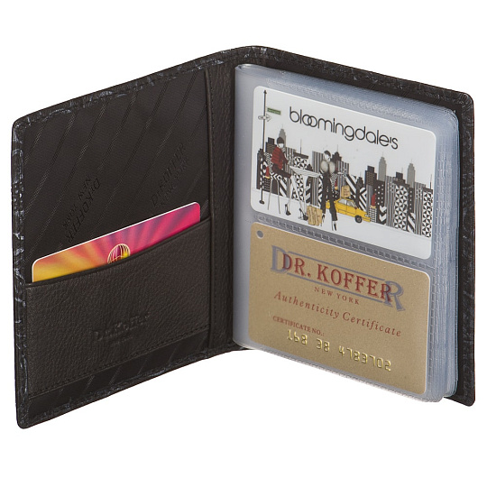 Визитница Dr.Koffer из натуральной кожи черная