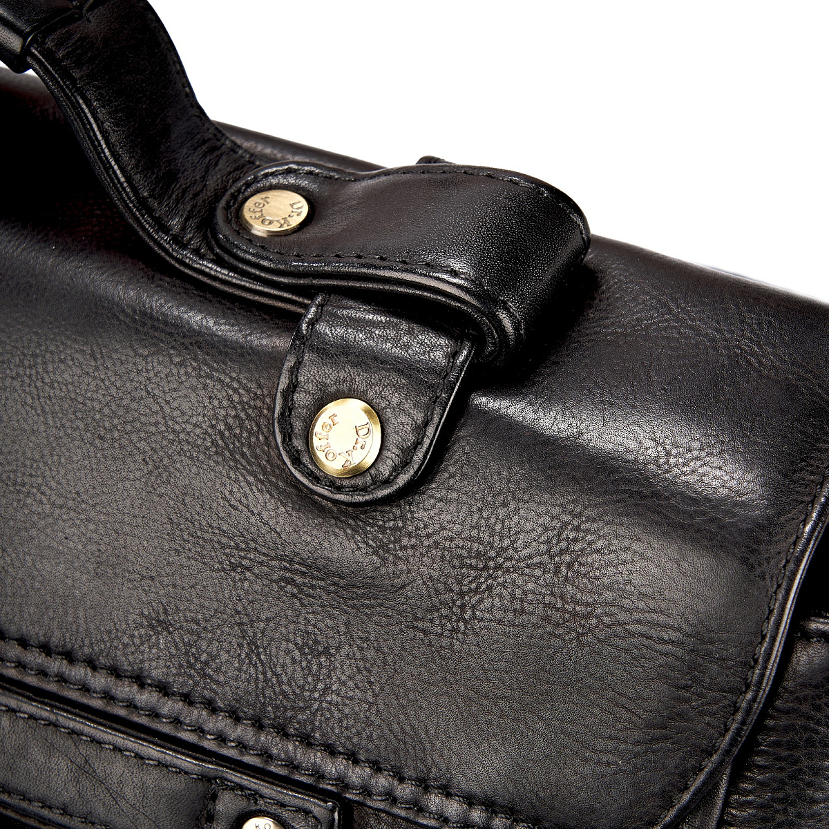 Портфель Dr.Koffer из натуральной кожи черный