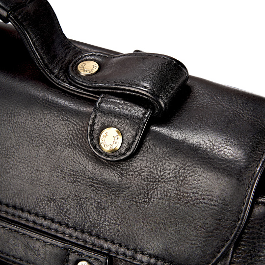 Портфель Dr.Koffer из натуральной кожи черный