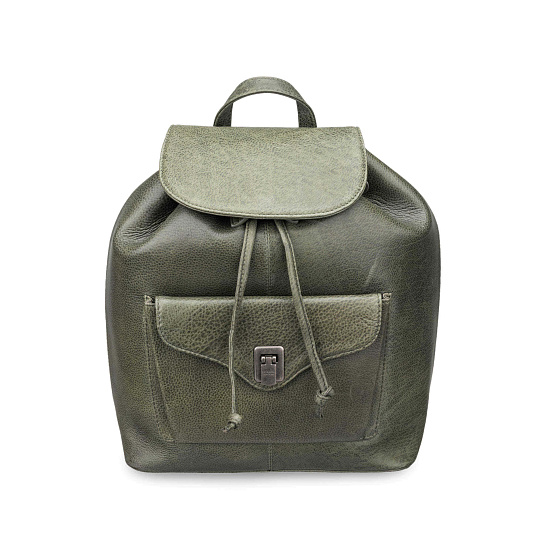 Рюкзак Dr.Koffer из натуральной кожи зеленый