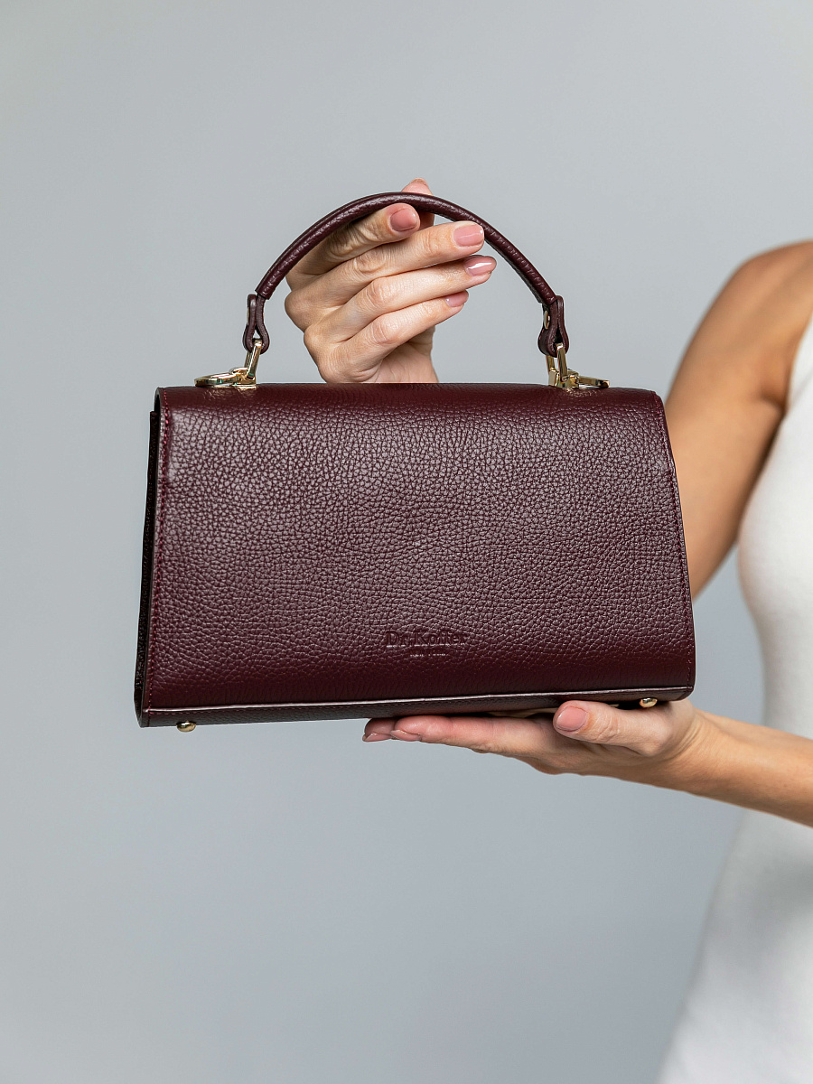 Женская сумка Dr.Koffer из натуральной кожи фиолетовая