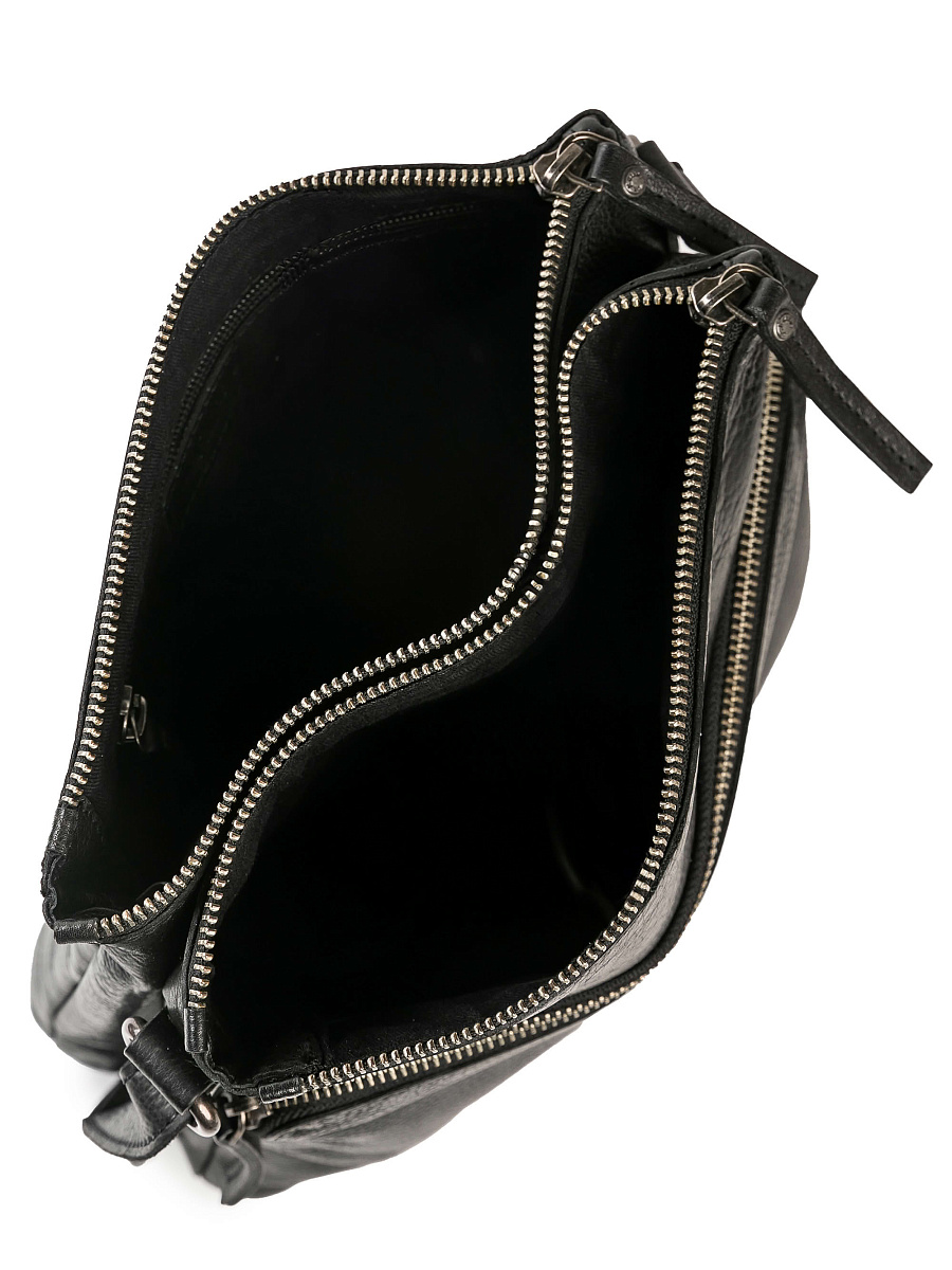 Сумка через плечо Dr.Koffer из натуральной кожи черная