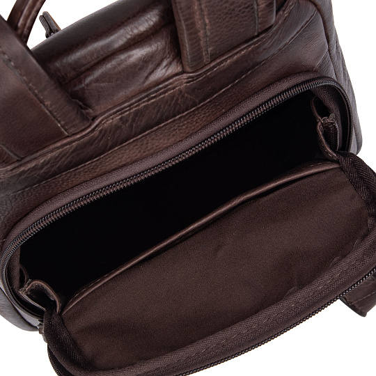 Рюкзак Dr.Koffer из натуральной кожи темно-коричневый