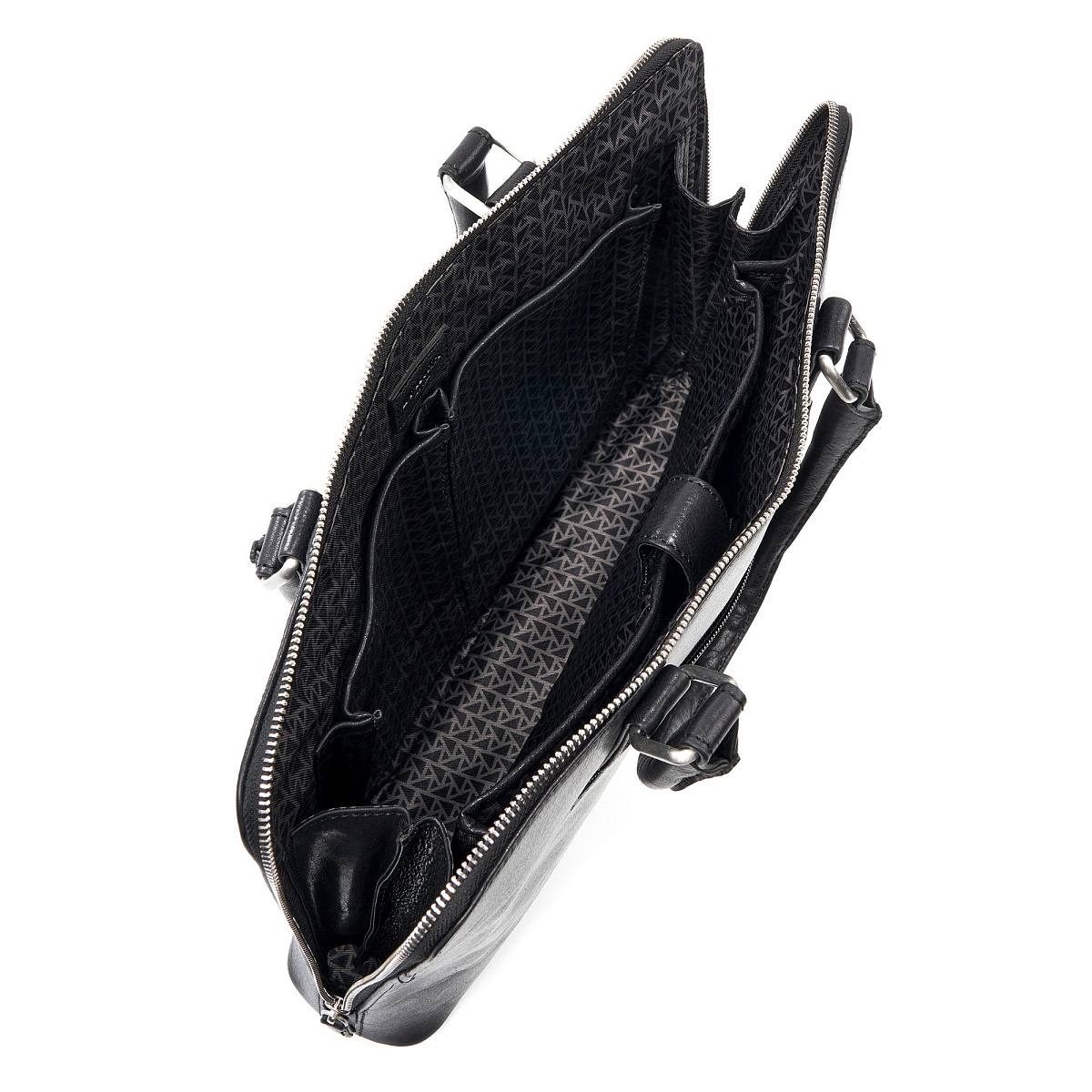 Деловая сумка Dr.Koffer из натуральной кожи черная