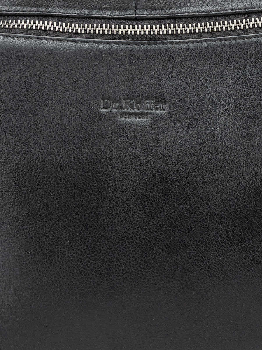 Сумка через плечо Dr. Koffer из натуральной кожи черная