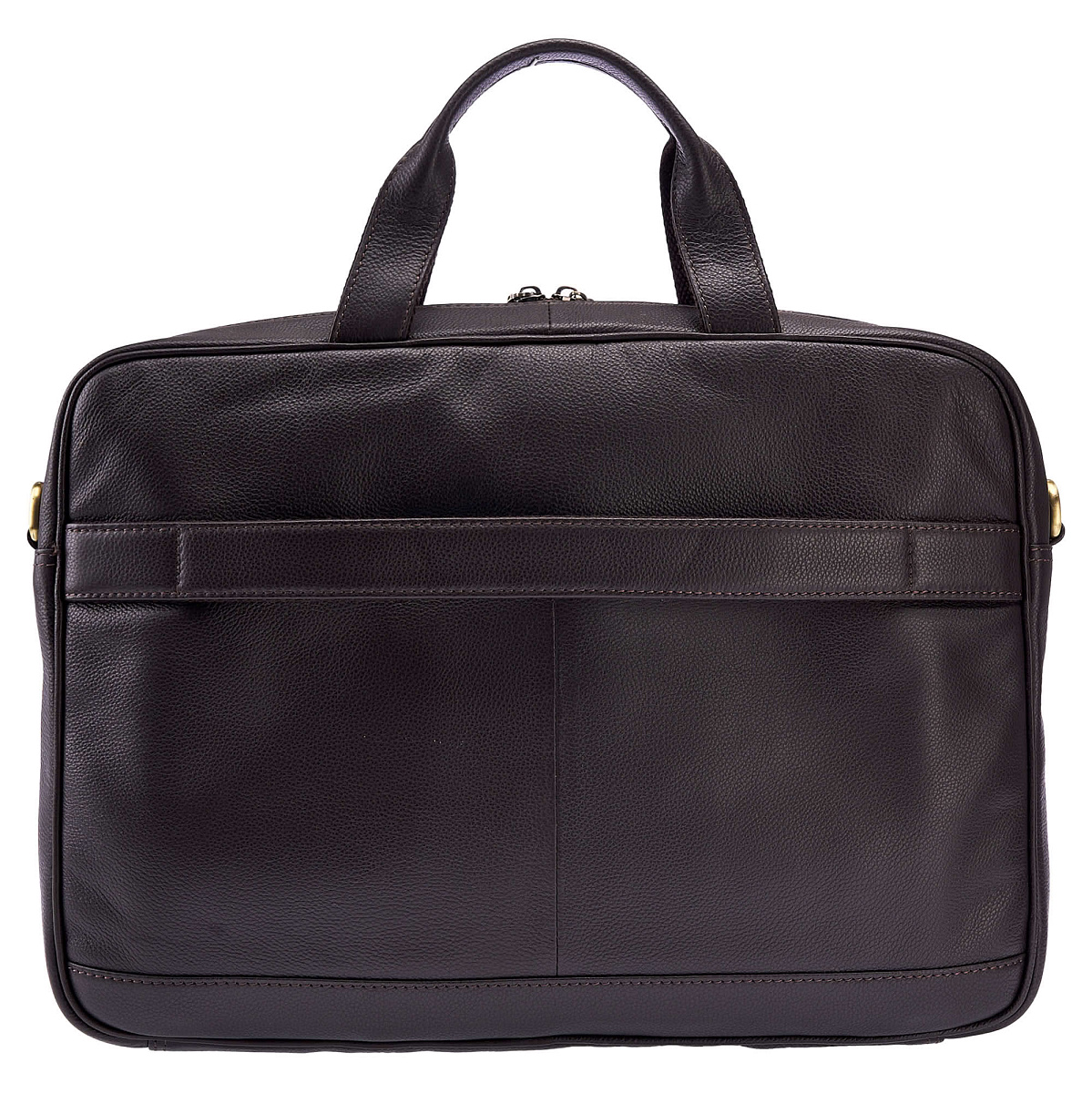 Деловая сумка Dr.Koffer из натуральной кожи темно-коричневая