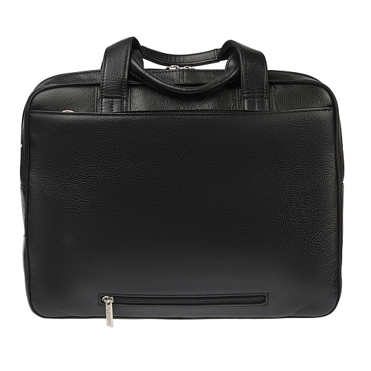 Деловая сумка Dr.Koffer из натуральной кожи черная