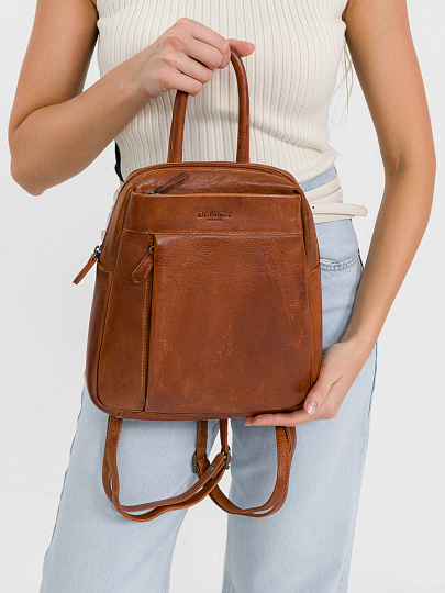 Рюкзак Dr.Koffer из натуральной кожи светло-коричневый