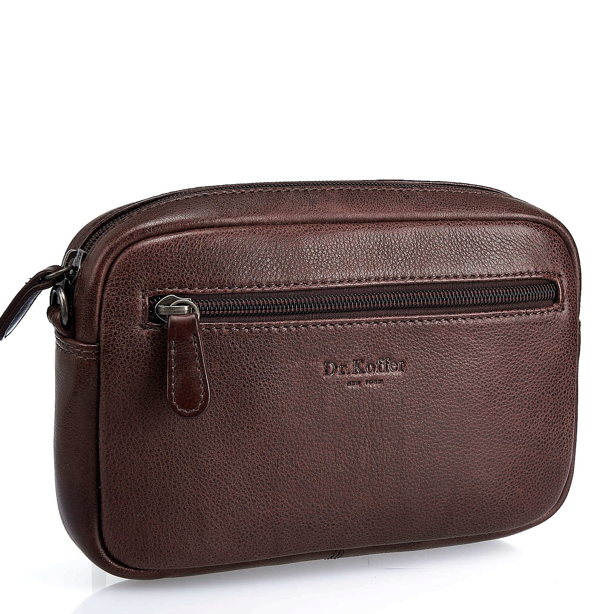 Сумка барсетка из натуральной кожи Dr. Koffer коричневая