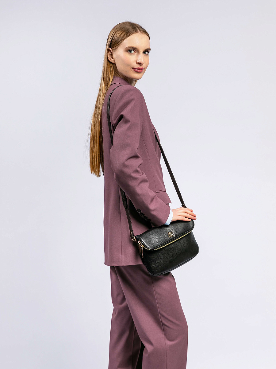 Женская сумка Dr. Koffer из натуральной кожи черная