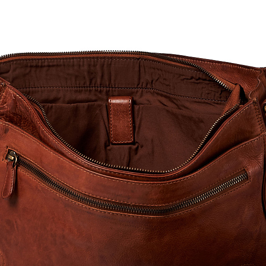 Сумка через плечо Dr.Koffer из натуральной кожи коричневая