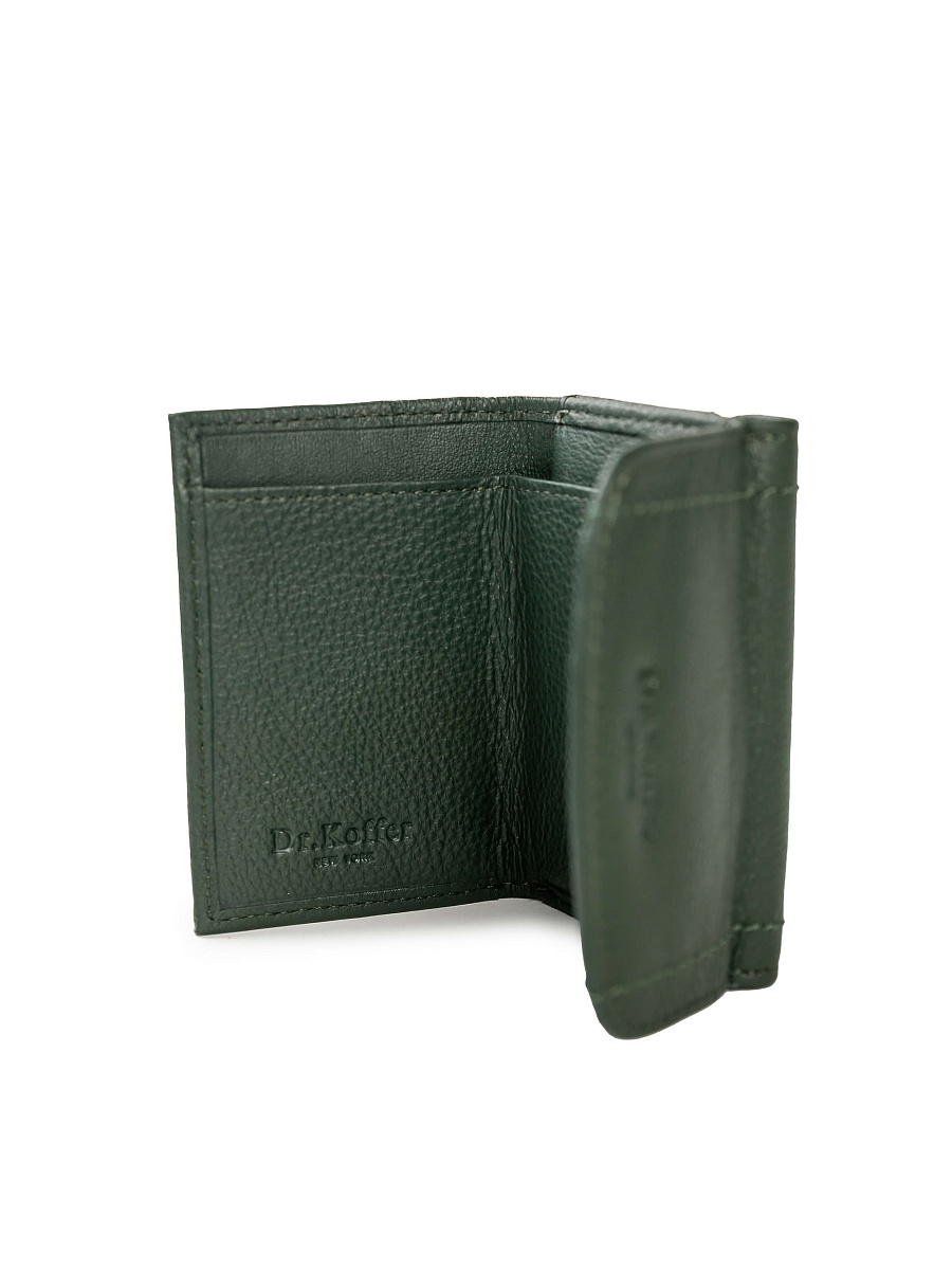 Портмоне Dr.Koffer из натуральной кожи зеленое