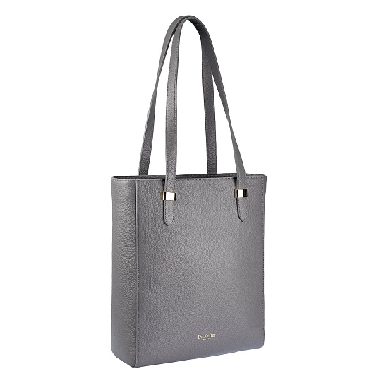 Женская сумка  Dr. Koffer из натуральной кожи серая