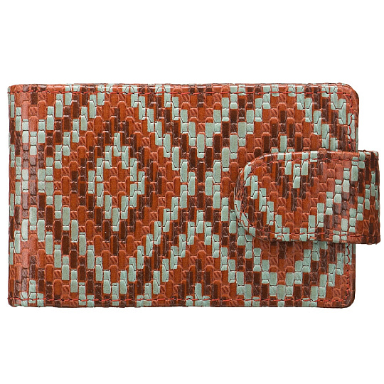 Визитница Dr.Koffer из натуральной кожи красная