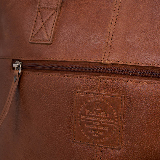 Деловая сумка Dr.Koffer из натуральной кожи коричневая