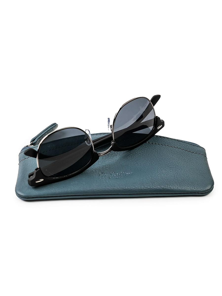 Очечник Dr.Koffer из натуральной кожи голубой