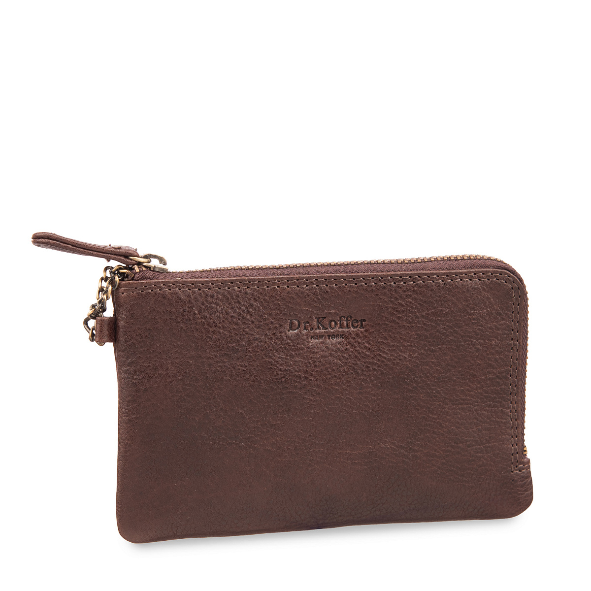 Ключница Dr.Koffer из натуральной кожи темно-коричневая