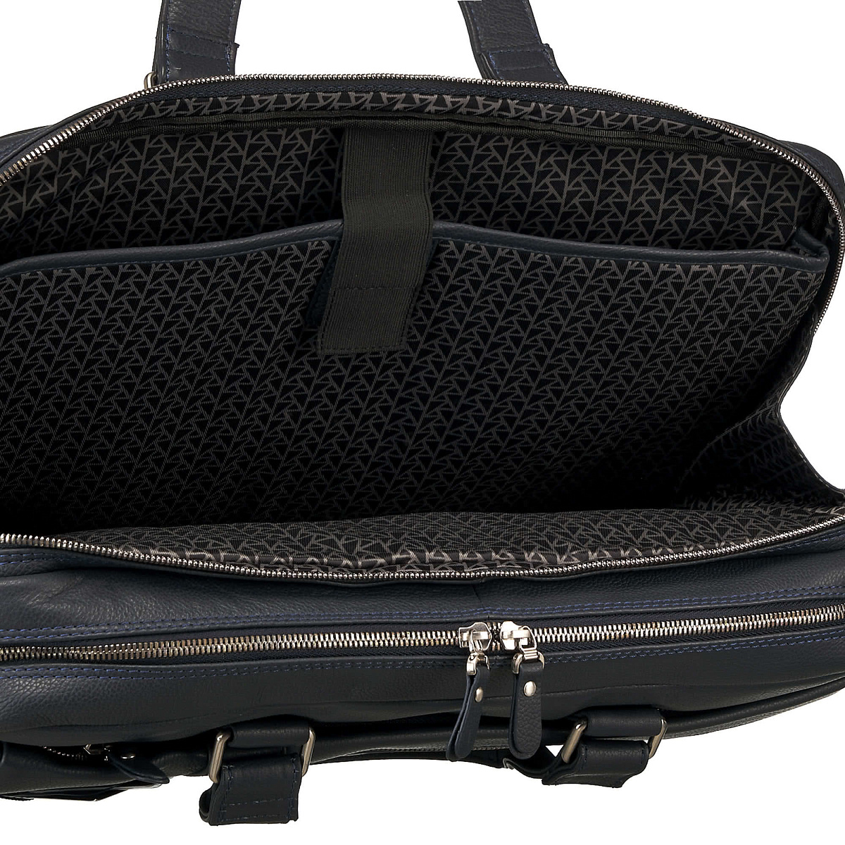 Деловая сумка Dr.Koffer из натуральной кожи синяя