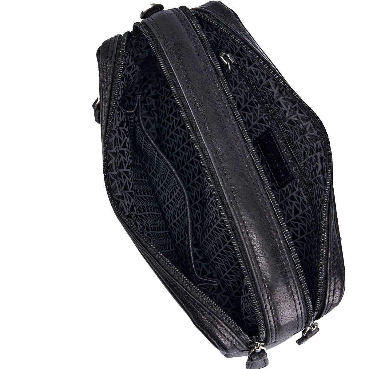 Сумка барсетка из натуральной кожи Dr. Koffer черная