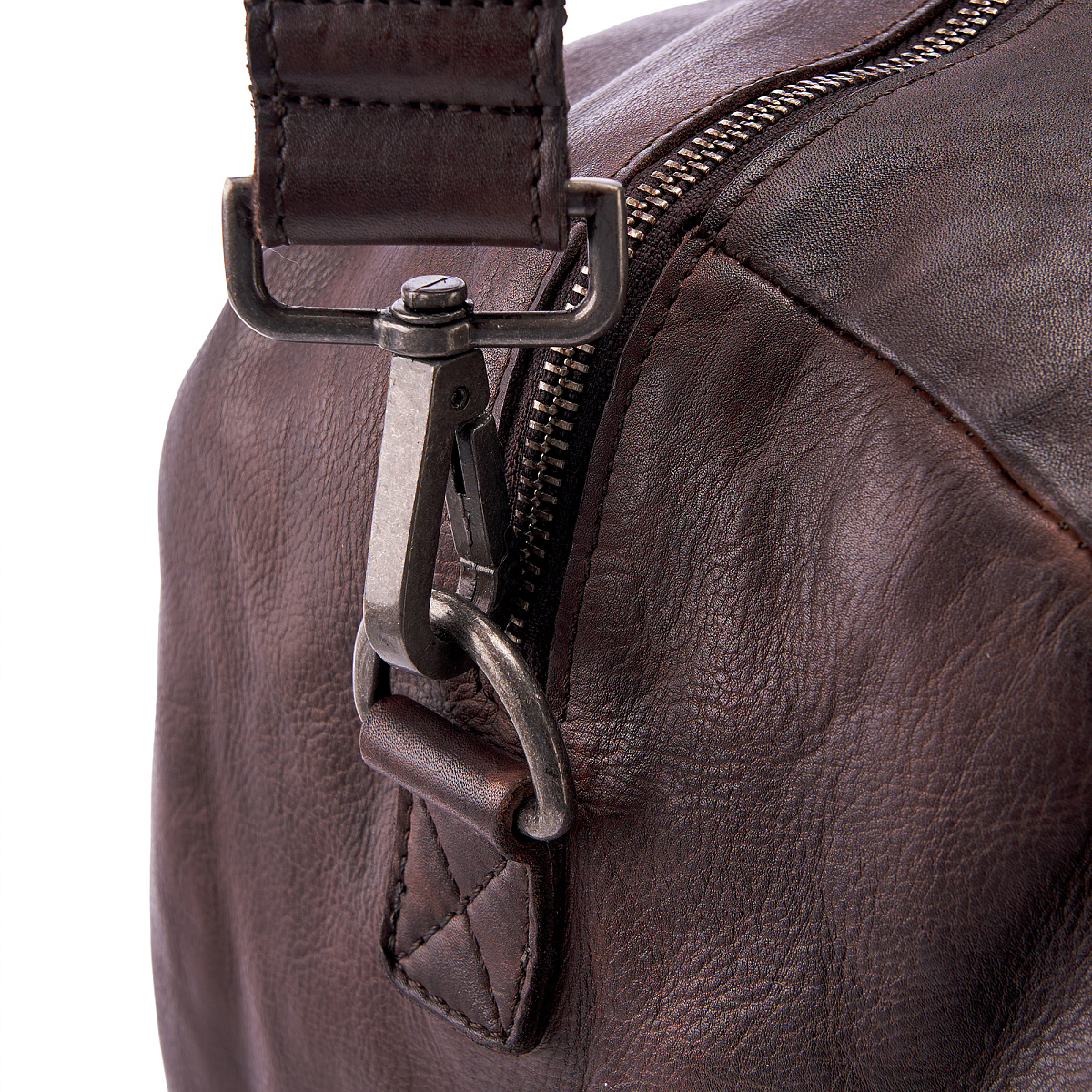 Сумка дорожная Dr.Koffer из натуральной кожи коричневая