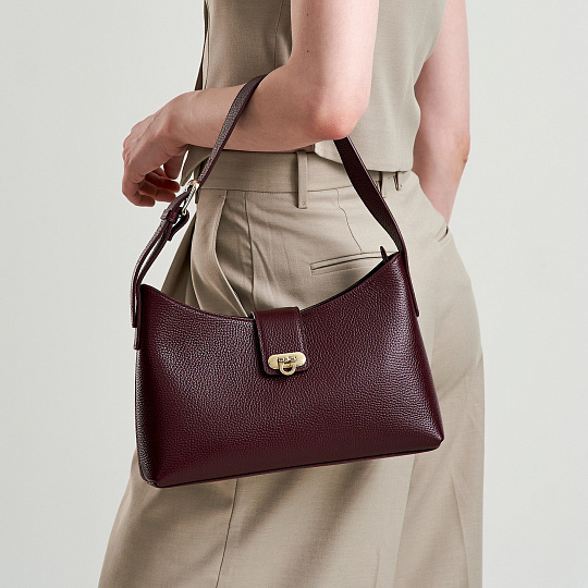 Женская сумка  Dr. Koffer из натуральной кожи бордовая