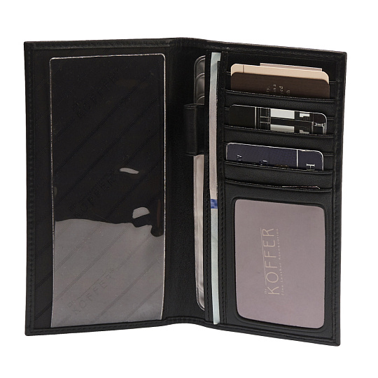 Портмоне Dr.Koffer из натуральной кожи черное