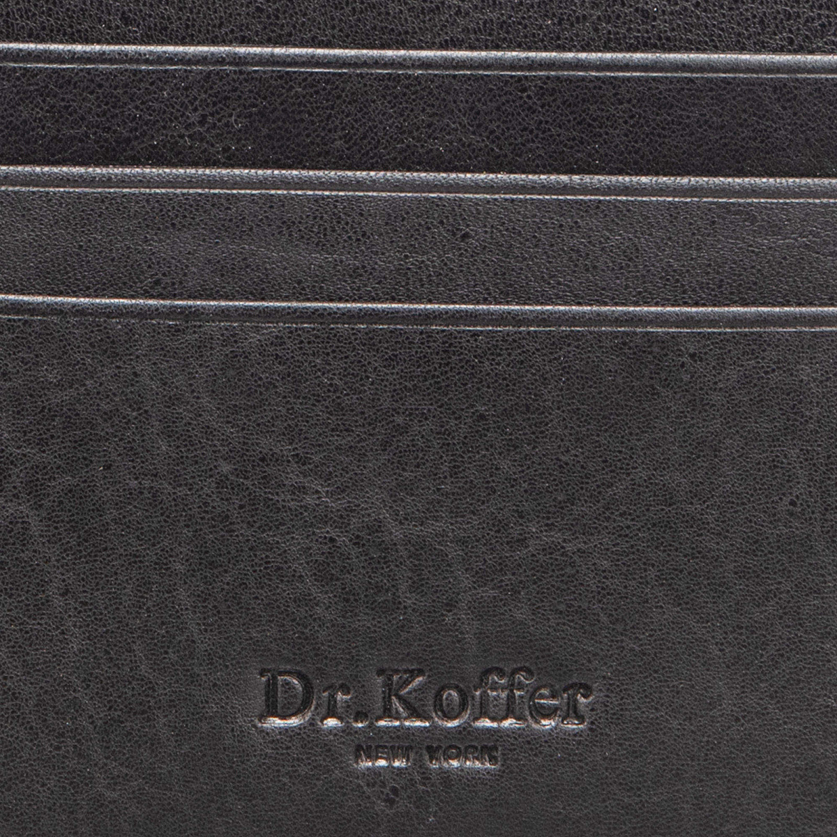 Кредитница Dr.Koffer из натуральной кожи черная
