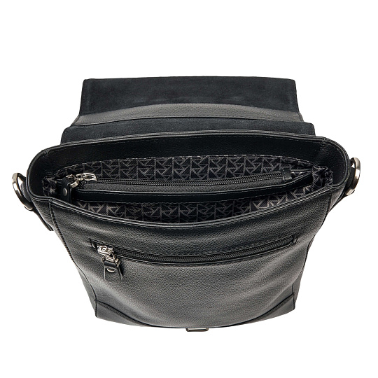 Сумка через плечо Dr.Koffer из натуральной кожи черная