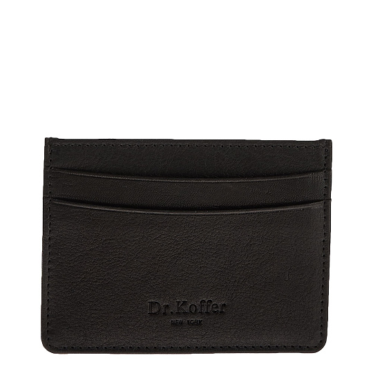 Визитница Dr.Koffer из натуральной кожи черная