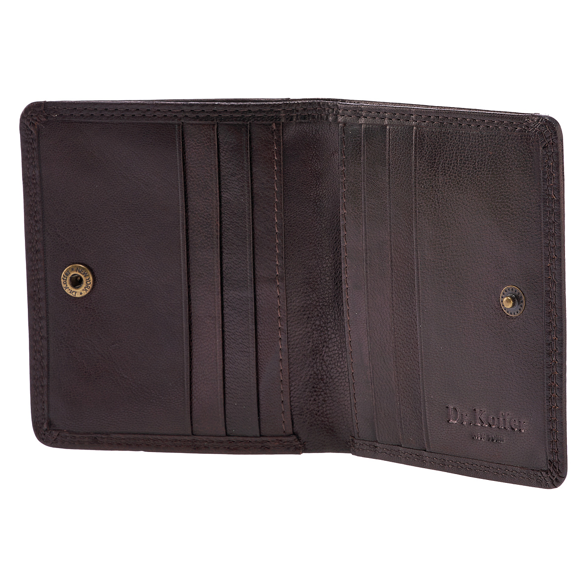 Портмоне Dr.Koffer из натуральной кожи коричневое