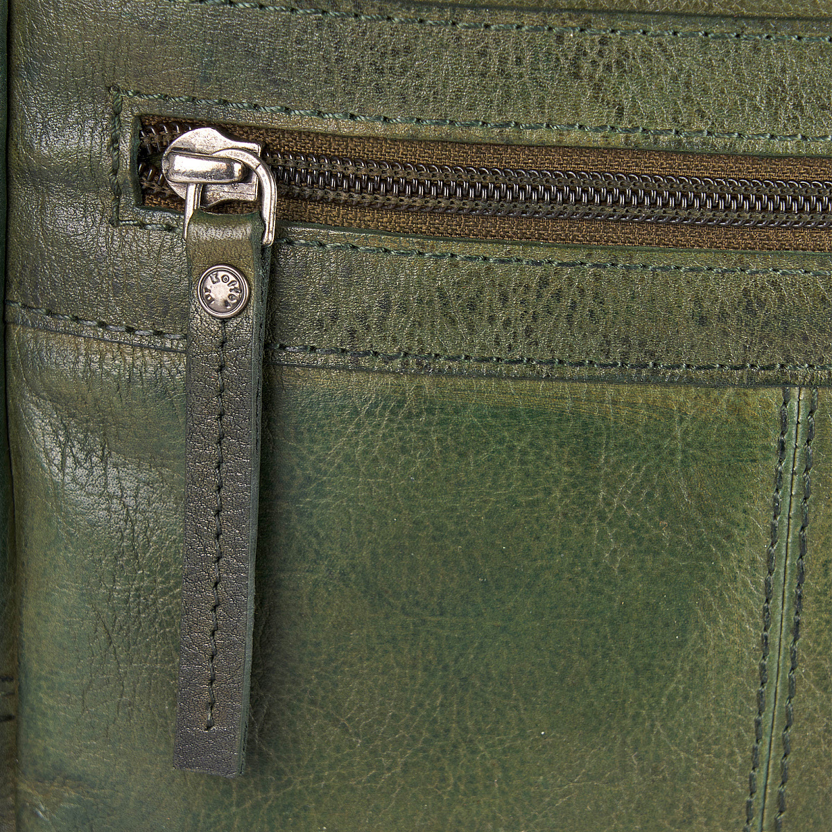 Рюкзак Dr.Koffer из натуральной кожи зеленый