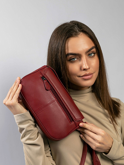 Женская сумка Dr.Koffer из натуральной кожи красная