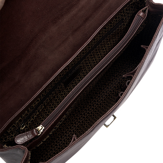 Портфель Dr.Koffer из натуральной кожи темно-коричневый